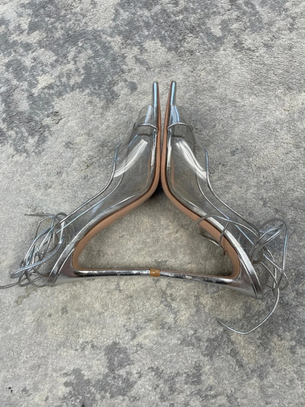 Gianvito Rossi silver plexi